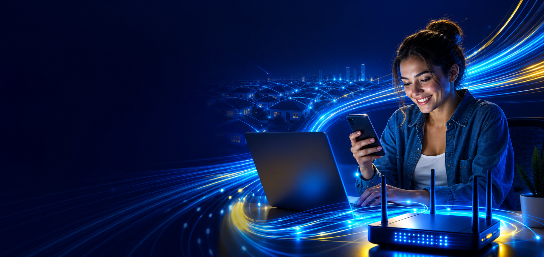 Internet fibra ProntoNet em alta velocidade